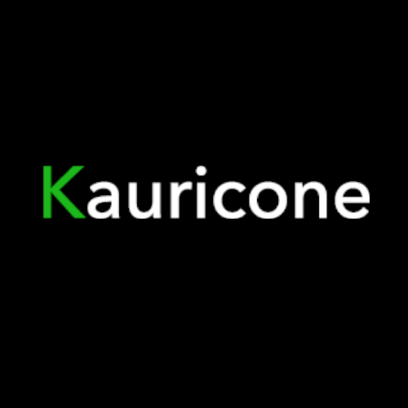Kauricone logo black bg